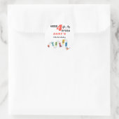 必要4スピードモーターカーレーシングボーイフォー誕生日 ラウンドシール (バッグ)