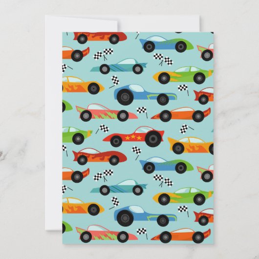 必要4スピード4th誕生日パーティー 招待状 (裏面)