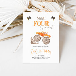 必要4速オレンジモンスタートラック招待状 招待状