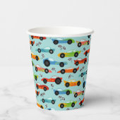 必要4速レーサー4番目の誕生日パーティー 紙コップ (裏面)