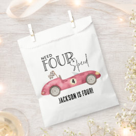 必要FOURスピードレッドレースカー4th誕生日 フェイバーバッグ
