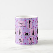 必需品のコスメティックロゴパターン コーヒーマグカップ (中央)