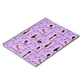 必需品のコスメティックロゴパターン ノートブック (左側)