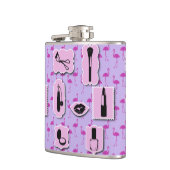 必需品のコスメティックロゴパターン フラスク (左)