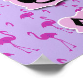 必需品のコスメティックロゴパターン ポスター (角)