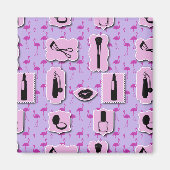 必需品のコスメティックロゴパターン マグネット (正面)