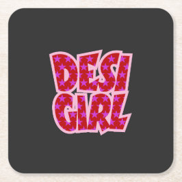 必需品ボリウッドインスパイアギフト スクエアペーパーコースター