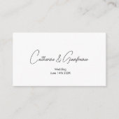 必須およびエレガントQRcodeの結婚詳細 エンクロージャーカード (正面)