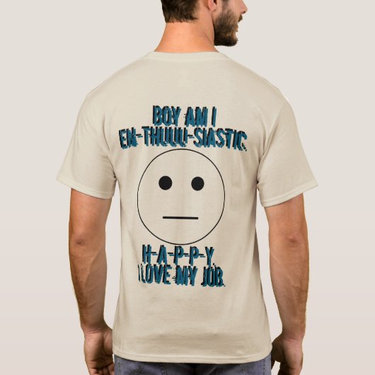 "必須のおもしろい"のワイシャツ Tシャツ (裏面)