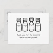 「必須の」感謝を伝えるぬりえページぬりえ ポストカード (正面/裏面)