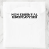 必須以外の従業員 楕円形シール (バッグ)