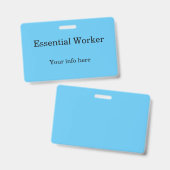 必須作業者IDバッジ バッジ (Front & Back)