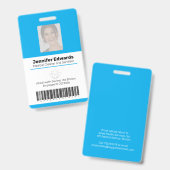 必須作業者ID idバーコードエントリ バッジ (Front & Back)