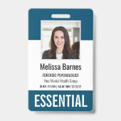 必須従業員の写真IDセキュリティ バッジ (正面)