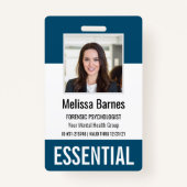 必須従業員の写真IDセキュリティ バッジ (正面)