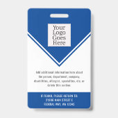 必須従業員バーコードフォトセキュリティID バッジ (裏面)