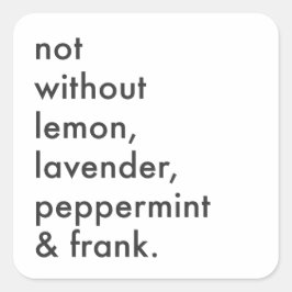 「必須油なし」ステッカー スクエアシール