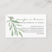 必須油カスタムロゴフローラの追加 名刺 (裏面)