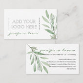 必須油カスタムロゴフローラの追加 名刺 (正面/裏面)