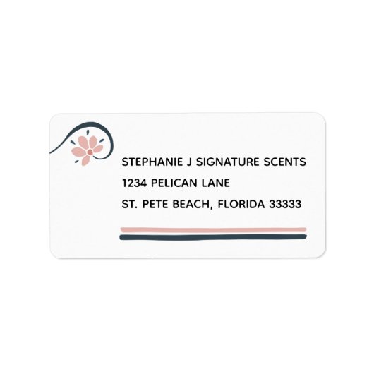 必須油パーソナライズされた差出人住所 ラベル (正面)