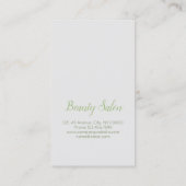 必須油マッサージスパアロマセラピーアポイントメント 予約カード (裏面)