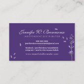 必須油ラベンダーパープル 名刺 (裏面)