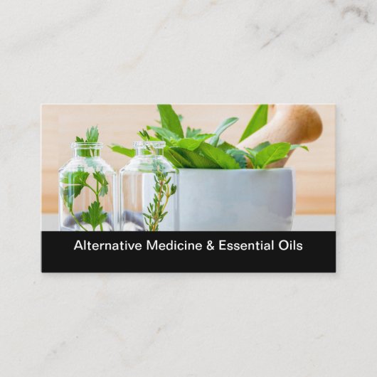 必須油及び代替医療 名刺 (正面)