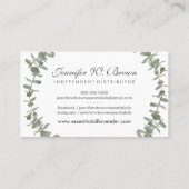 必須油eucalyptusフローラフレームサークル 名刺 (裏面)