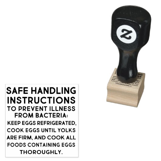 必須警告の卵カートンスタンプはっきりした文字 ラバースタンプ (押印)