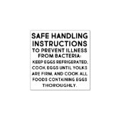 必須警告の卵カートンスタンプはっきりした文字 ラバースタンプ (インプリント)