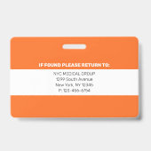 必須 |社モダン員写真ID バッジ (裏面)