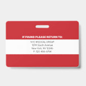 必須 |社モダン員写真ID バッジ (裏面)