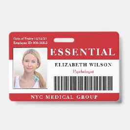 必須 |社モダン員写真ID バッジ