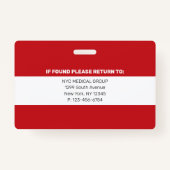 必須 |社モダン員写真ID バッジ (裏面)