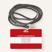 必須 |社モダン員写真ID バッジ (裏面ランヤード)