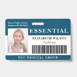 必須 |社モダン員写真ID バッジ