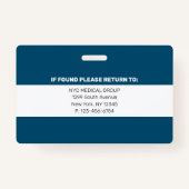 必須 |社モダン員写真ID バッジ (裏面)