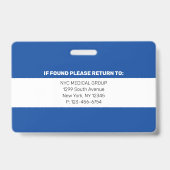 必須 |社員モダンの写真ID バッジ (Back)