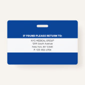 必須 |社員モダンの写真ID バッジ (裏面)