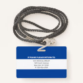 必須 |社員モダンの写真ID バッジ (裏面ランヤード)