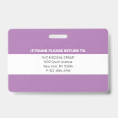 必須 |社員モダンの写真ID バッジ (裏面)