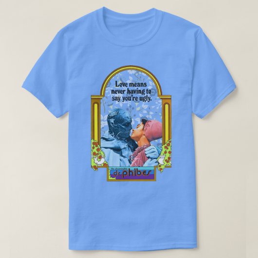 忌まわしい博士ピベス1971 Tシャツ (デザイン正面)