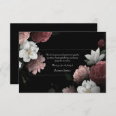 忌引きフローラサンキューカード 招待状 (正面/裏面)