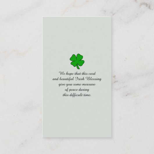 忌引記念慰霊証 名刺 (裏面)