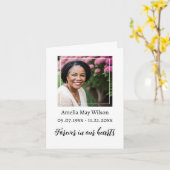 忌引 カード (黄色い花)