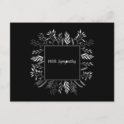 忌引、哀悼の意 シーズンポストカード (正面)