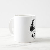 忍び寄るヒゲ、秋の夜 コーヒーマグカップ (正面左)