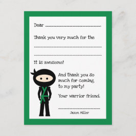 忍者ありがとうございました。色を変えて サンキューカード