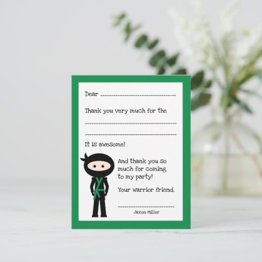 忍者ありがとうございました。色を変えて サンキューカード (スタンド正面)