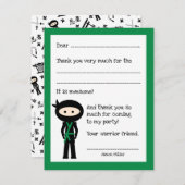 忍者ありがとうございました。色を変えて サンキューカード (正面/裏面)